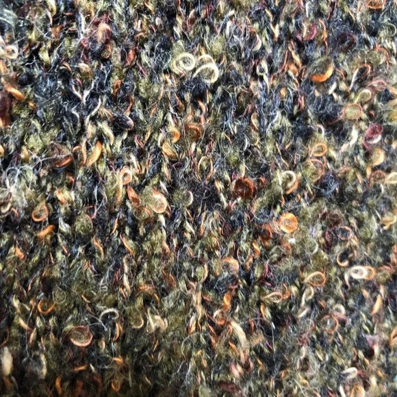 Vtg. Chicos Cardigan Sweater Duster Long Knit Open Front Pockets Brown Black | L - Picture 16 of 16